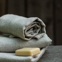 Natural Heavy Linen Towels Rustic Taupe Men's Pre Washed Sauna Raw Eco Friendly Bath Sheet Sustainable Body Beach Throw - thumbnail 3