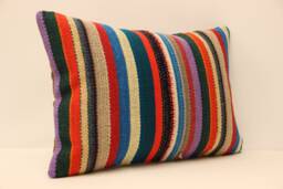 Handmade Lumbar Kilim Pillow 14x20 Inch(35x50 cm Bohoturkish Kilim Pillowcover Chair Small Oblong Cushion Cover Tribal Pillow 4Bef-63 - thumbnail 1
