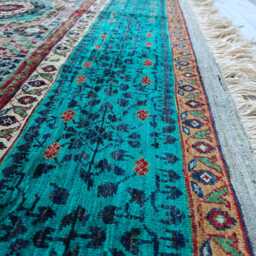 Handwoven Wool Mamluk Rug Traditional Afghan Rug - 9.8 X 6.8 Ft - thumbnail 4