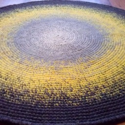 Handmade Round Wool Rug Modern Scandinavian Style, Custom Colors - thumbnail 2