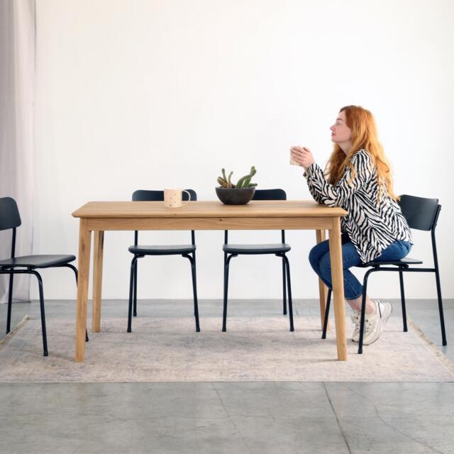 Dining Table Oulu Solid Oak Wooden Room - image 1