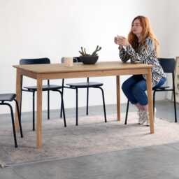 Dining Table Oulu Solid Oak Wooden Room - thumbnail 2