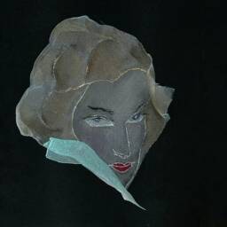 Woman Portrait Living Room Decor Wall Art Gift For Her Wire Mesh Ooak Metal Sculpture Hanging Decor - thumbnail 4