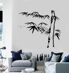 Wall Decal Tree Bamboo Bird Bedroom Vinyl Sticker Art Mural 1438Dz - thumbnail 1