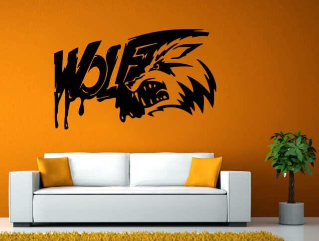 Wolf Coyote Dog Howling At The Moon Graphic Wall Window Vehicle Sticker Decal Vinyl Fathead Mural Decor L2076 - image 1