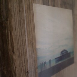 Reclaimed Wood Photo Frame - Wabi Sabi Industrial Home Chic Brighton Beach Decor One Of A Kind - thumbnail 3