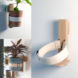 Modular & Elegant Wall Storage With Small Shelves Flower Pot Holder To Organize Your Walls Made in France - thumbnail 3