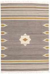 Handwoven Wool Kilim Rug Modern Turkish Flatweave Runner - thumbnail 1