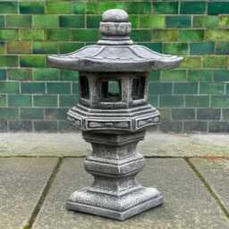 Concrete Lantern Pagoda Figurine Stone Sculpture Japanese Statue Asian Decoration Tradition Ornament Zen Garden Art - thumbnail 1