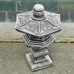 Concrete Lantern Pagoda Figurine Stone Sculpture Japanese Statue Asian Decoration Tradition Ornament Zen Garden Art - thumbnail 2