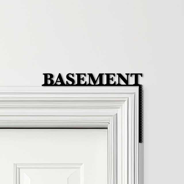 Door Topper Basement Decor Word Quote Various Colours Decorative Sign - Sign, Novelty Wall Decor, Frame Art, Art - image 1