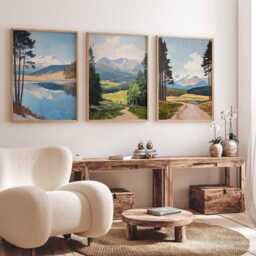 Set Of 3 Cairngorm National Park Posters, Scotland Prints, UK Scenic Wall Art, Cairngorms Decor, Nature Travel Gift, Mountain Landscape Art - thumbnail 2