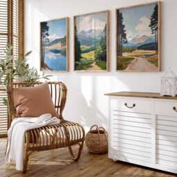Set Of 3 Cairngorm National Park Posters, Scotland Prints, UK Scenic Wall Art, Cairngorms Decor, Nature Travel Gift, Mountain Landscape Art - thumbnail 3