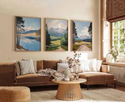 Set Of 3 Cairngorm National Park Posters, Scotland Prints, UK Scenic Wall Art, Cairngorms Decor, Nature Travel Gift, Mountain Landscape Art - thumbnail 1