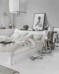 Charcoal Grid Linen Duvet Cover Set - 3 Piece Queen King Bedding Windowpane Stonewashed Linen, Soft Breathable Pattern - thumbnail 1