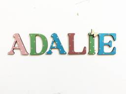 Wooden Name Letters, Nursery Wall Decor, Baby Room Sign - thumbnail 1