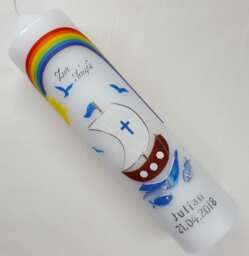 Baptismal Candle Sailboat - thumbnail 1