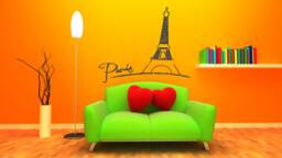 Eiffel Tower Wall Decal Paris Skyline Vinyl Sticker 2770 - thumbnail 1