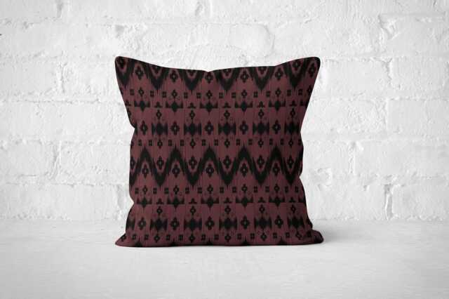 Modern Tribal Ikat Pillow - image 1
