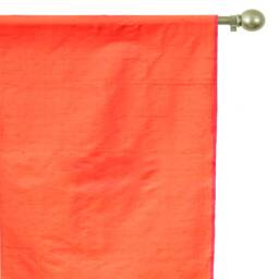 Orange & Pink 100% Pure Silk Dupioni Curtain Panels - Rod Pocket, Grommet, Box Pleat, Three Pinch Tab Top & Plain Ring Top - thumbnail 3