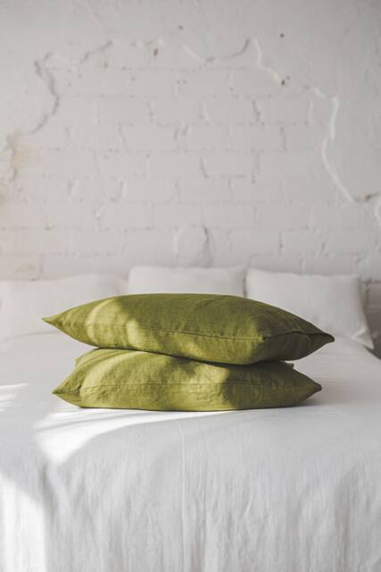 Natural Linen Pillowcase, Standard, Queen, King, Custom Size Pillowcases, 100% European Pillow Cover, Softened Pillowcase - image 1