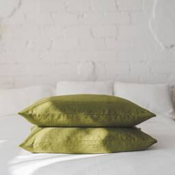 Natural Linen Pillowcase, Standard, Queen, King, Custom Size Pillowcases, 100% European Pillow Cover, Softened Pillowcase - thumbnail 2