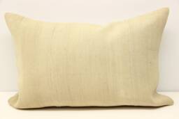Turkish Kilim Lumbar Pillow Cover, Vintage Wool & Cotton - 16x24 Inch - thumbnail 1