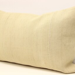 Turkish Kilim Lumbar Pillow Cover, Vintage Wool & Cotton - 16x24 Inch - thumbnail 3