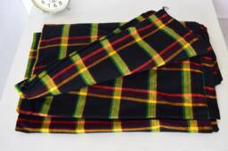 Maasai Shuka Blanket - Acrylic Plaid Throw, Sarong, Cape - thumbnail 1