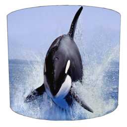 Killer Whale Orca Drum Lampshade For Ceiling Light Pendants Or Table Lamp Bases - thumbnail 2