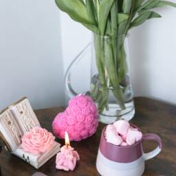 Handmade Peony Soy Wax Candle Scented Home Decor - thumbnail 4