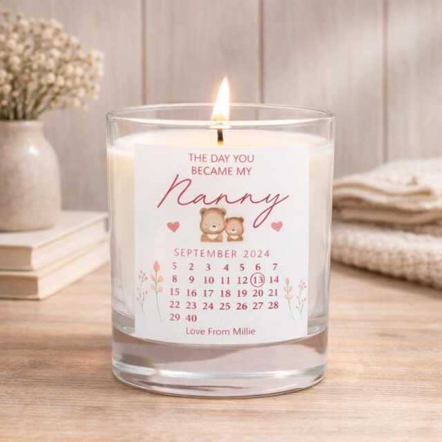 Nanny Gift Candle, Personalised Gift, Candle in Jar, Custom Best Friend Gifts - image 1
