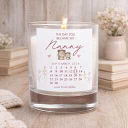 Nanny Gift Candle, Personalised Gift, Candle in Jar, Custom Best Friend Gifts - thumbnail 3