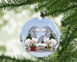 Gonk Gonks Christmas Personalised Kids Gift Present Keepsake Novelty Bauble Tree Xmas Couple Boyfriend Girlfriend Family - thumbnail 1