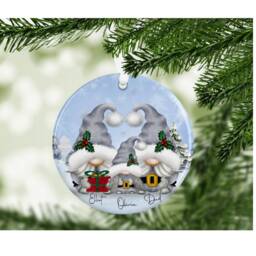 Gonk Gonks Christmas Personalised Kids Gift Present Keepsake Novelty Bauble Tree Xmas Couple Boyfriend Girlfriend Family - thumbnail 2