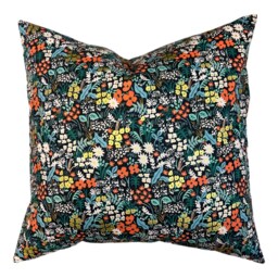 Rifle Paper Co Bon Voyage Meadow in Black Fabric Pillow Cover - thumbnail 3