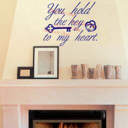 You Hold The Key To My Heart Vinyl Wall Decal.... E00215 - thumbnail 1