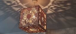 Bespoke Made To Order Puzzle Box Detailed Wooden Light Shade - thumbnail 1
