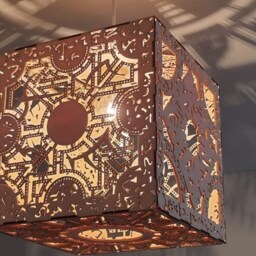 Bespoke Made To Order Puzzle Box Detailed Wooden Light Shade - thumbnail 2