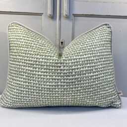 Cushions Made in Fermoie Mendip Mid Green Neutral Cotton Cushion Pillow Throw Cover - thumbnail 2
