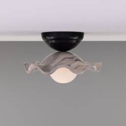 Rivale Ceiling Light With Wavy Marbled Ceramic Shade 8.25 - thumbnail 2