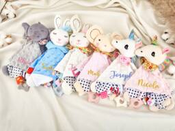 Baby Comforter, Personalised Blanket Gift, Baby Shower Towel, Baby Decorations, Name Embroidery Gift For Newborn Keepsake - thumbnail 1