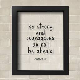 Transparent Joshua 19 Be Strong & Courageous Do Not Afraid Bible Verse Scripture Art Cover Motivational Inspiring Wall - thumbnail 2
