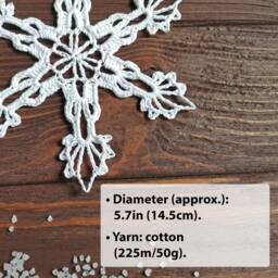Large Crochet Snowflake Decor - Made To Order, Cotton Lacy Xmas Tree Ornaments - thumbnail 2