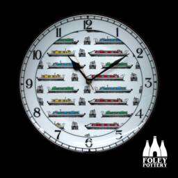 Otc Canal Boat, Narrow Barge - Illustrated Fine Bone China Clock - thumbnail 2