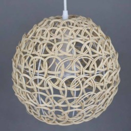 Hand Woven Rattan Pendant Light - Natural Lampholder - thumbnail 3