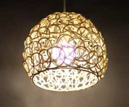 Hand Woven Rattan Pendant Light - Natural Lampholder - thumbnail 1