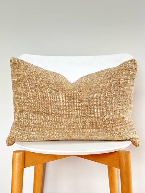 Brown Tribal Hemp Hand Woven Natural Dye Color Pillow Cover - image 1