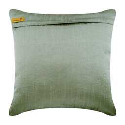 "Silk Silver Throw Pillow Custom 16""x16" - thumbnail 3