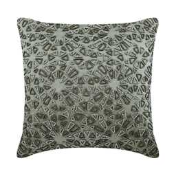 "Silk Silver Throw Pillow Custom 16""x16"